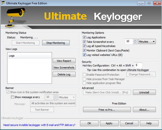 Softwarový keylogger