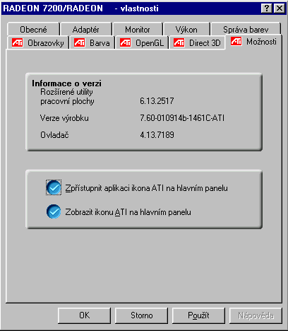Střední třída ATI - Radeon 7200