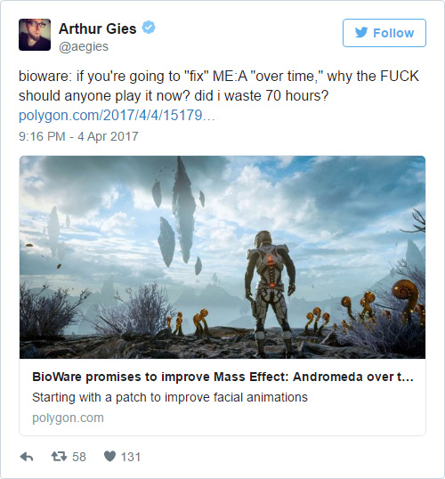 Bioware odsunul novou hru na fisk. rok 2019, Andromeda za tím prý není