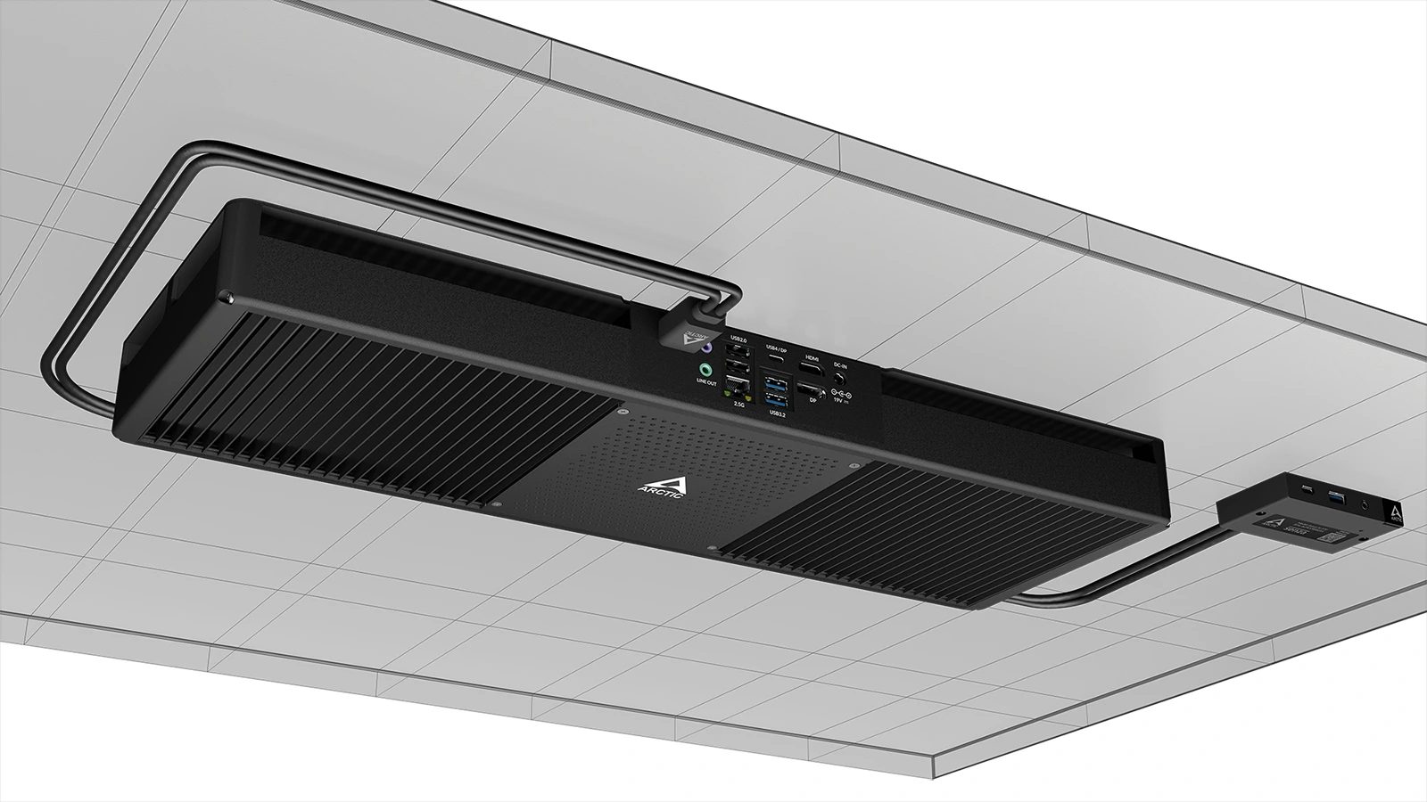 Arctic uvedl počítač Senza AI 370 s Ryzenem. Montuje se pod stůl