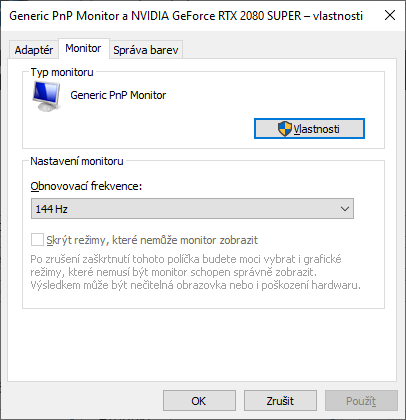 Windows 10 umožní měnit obnovovací frekvenci monitoru v nastavení panelu