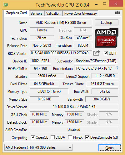 Sapphire Nitro R9 390 8G: vyzyvatel GeForce GTX 970