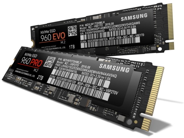 Samsung SSD 960 EVO a PRO: vysoký výkon, kapacita a NVMe