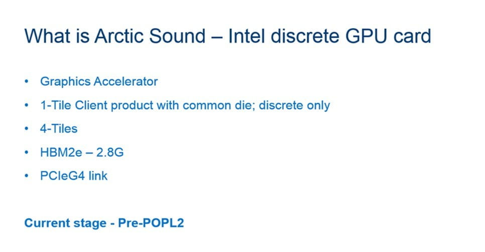 Intel ukázal tři GPU Arctic Sound, rozměry jsou impozantní