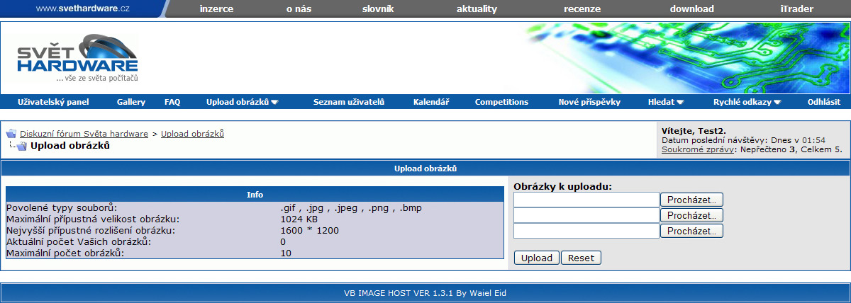 Fórum - upload obrázků
