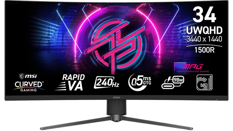 MSI uvedlo herní monitor MPG 346CQRF s kontrastem 4000:1 a 240Hz frekvencí