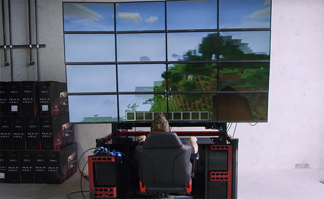 Jak se hraje na 16 monitorech v rozlišení 16K?