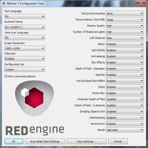 The Witcher 2: zaklínání hardware