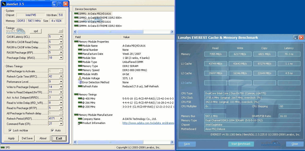 Asus P5Q Deluxe: Express Gate v akci