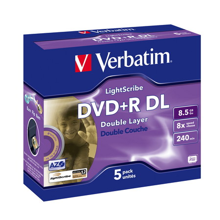 Verbatim uvedl média LightScribe 8x DVD+R DL