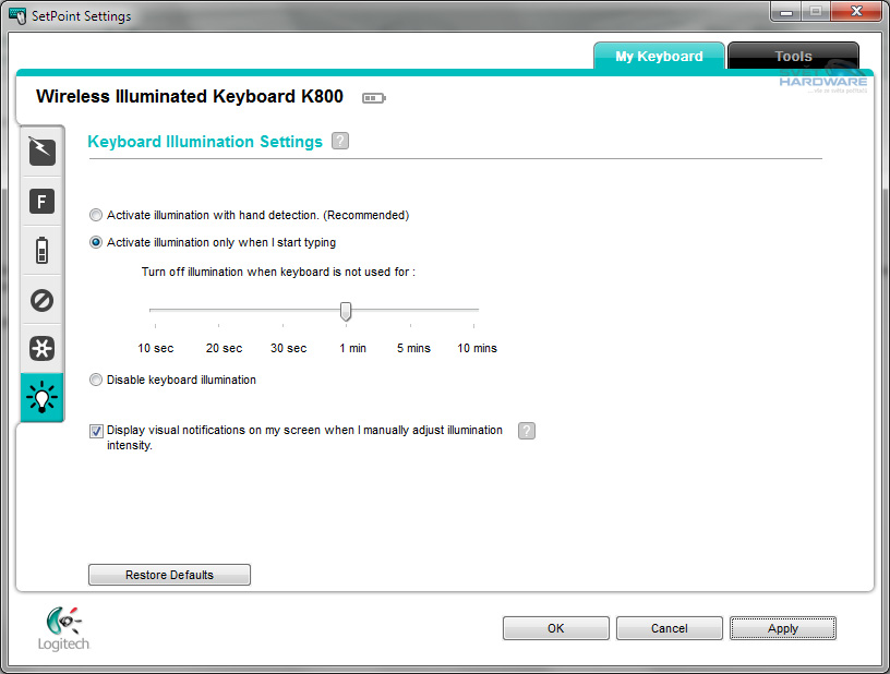 Logitech K800: bezdrátová i podsvícená