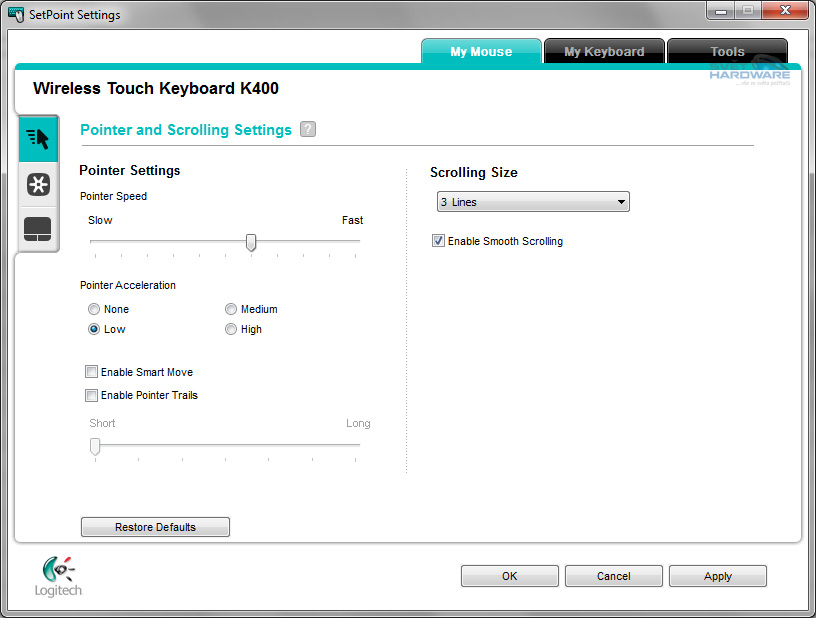 Logitech K400: řešení pro HTPC