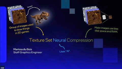Intel také uvádí neuronovou kompresi textur TSNC a až 18× kompresní poměr