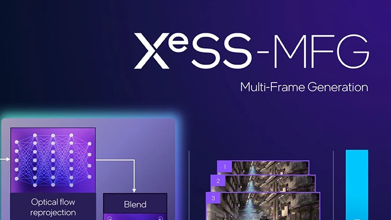Intel poodhalil XeSS 3 se 4× Multi-Frame Generation
