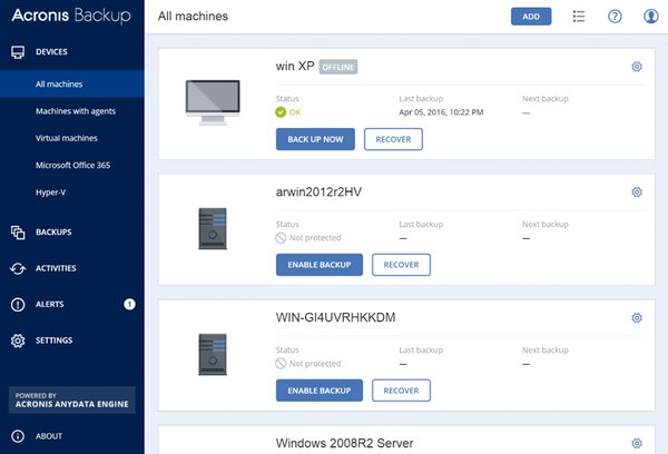Acronis Backup 12 slibuje snadnou obsluhu a rychlou obnovu