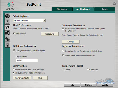 Logitech Cordless Desktop MX 5000 Laser