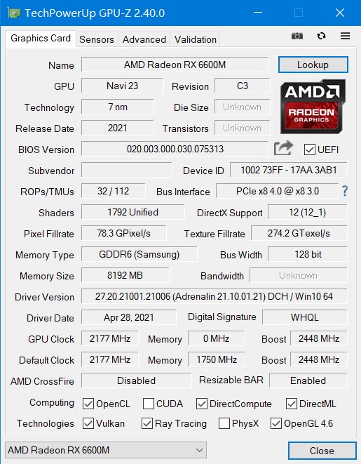 AMD Radeon RX 6600M otestován, jak si vede?