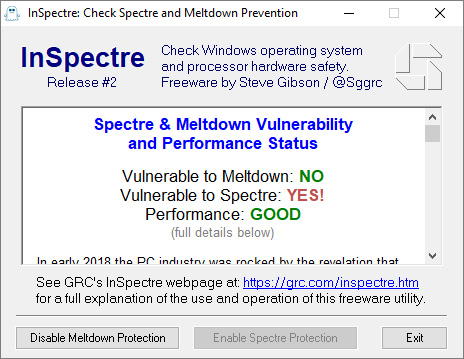 Utilita InSpectre jednoduše otestuje hrozbu ze strany Spectre a Meltdown