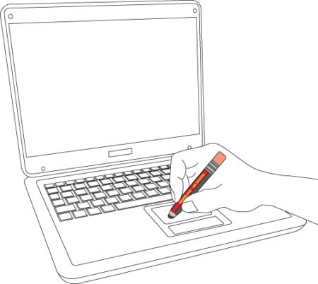 Digitální tužka pro touchpad notebooku