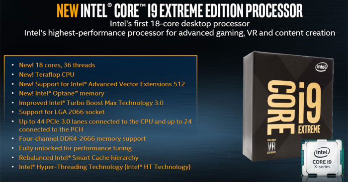 Intel už zveřejnil specifikace všech Core-X Series