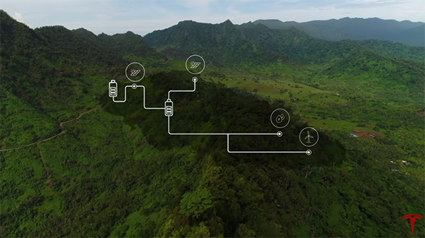 Tesla Grid Controller s obnovitelnou energii pro Americkou Samou