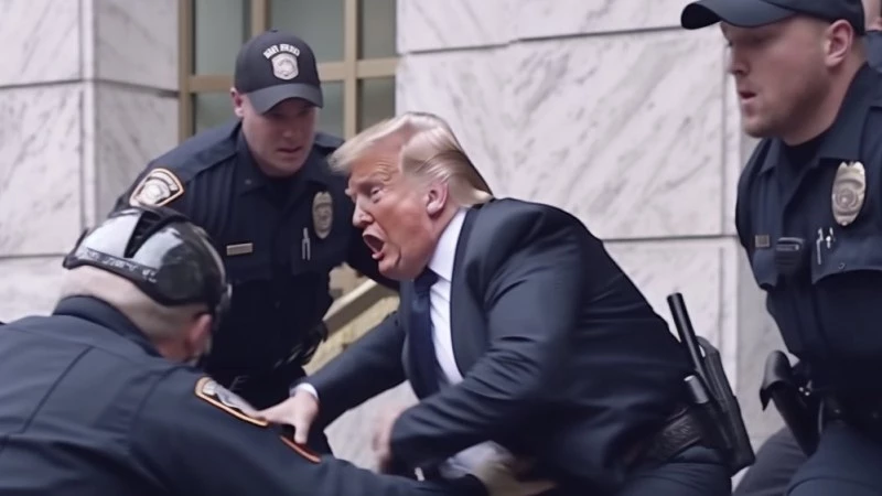 Internetem se šíří virální snímky ze zatčení Donalda Trumpa, nakreslila je AI