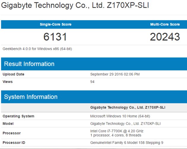 První benchmarky Core i7-7700K: ukazují neočekávané zlepšení?