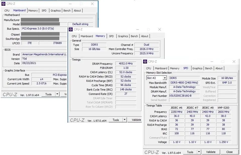 Adata XPG DDR5 overclock