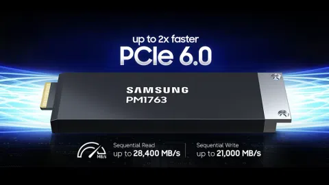 Samsung spustil velkosériovou výrobu PCIe 6 SSD, řady PM1763
