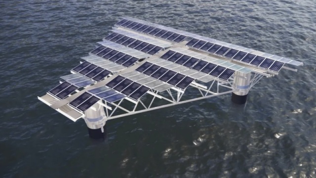 SolarDuck: plovoucí solární elektrárna dopraví energii na souš pomocí dronů