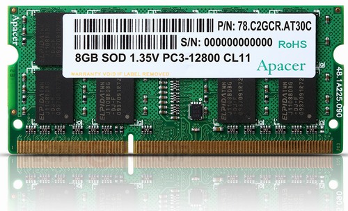 Nové DDR3-1600 MHz SO-DIMM od Apacer