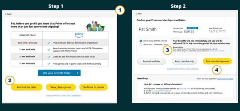 Amazon pod tlakem EU zjednodušuje odhlášení svého předplatného Prime