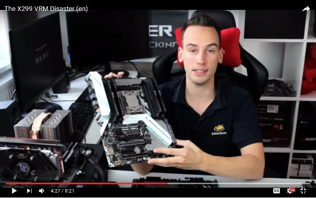 Intel X299 je prý pro přetaktování "VRM katastrofa"