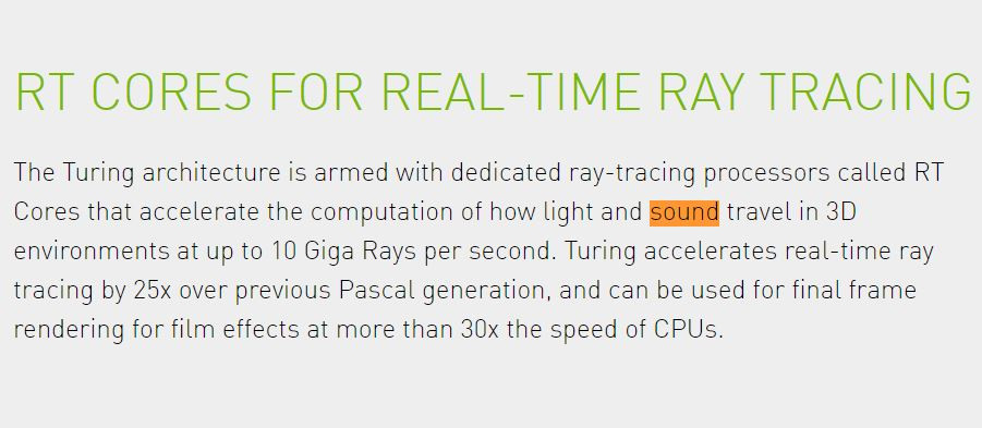 NVIDIA RT: nová jádra nejen pro obraz, ale i pro zvuk