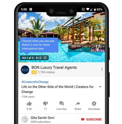 YouTube umožnil prohlédnout si více reklam předem, aby jich ve videu bylo méně