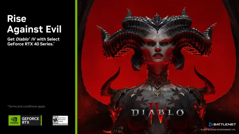 Akce Nvidie: k nově prodaným GeForce RTX 4000 zdarma Diablo IV