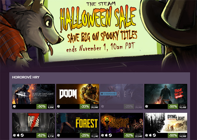 GOG a Steam spouští Halloweenský výprodej