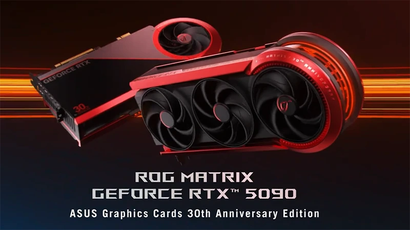 Asus ROG Matrix GeForce RTX 5090 30th Anniversary přináší 800W spotřebu