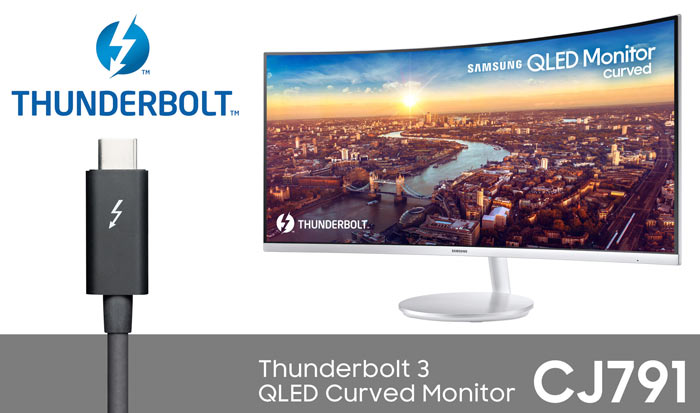 Samsung CJ791: prohnutý QLED monitor s Thunderboltem 3