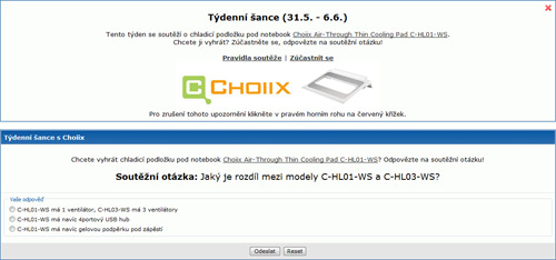 Týdenní šance s Choiix (31.5. - 6.6.)