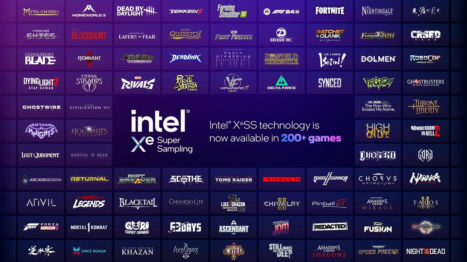 Intel XeSS 2 nyní podporován na 19 hrách, XeSS běží na více než 200 titulech