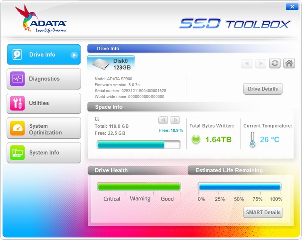 ADATA nabízí vlastní software pro údržbu SSD