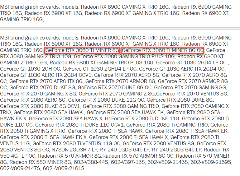 Chystá si MSI nové karty RTX 3060 Ti speciálně pro těžaře?