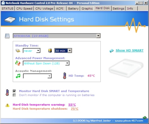 Notebook Hardware Control (NHC)