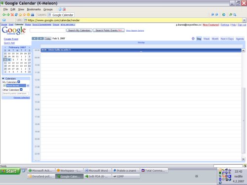 Google Calendar a PDA