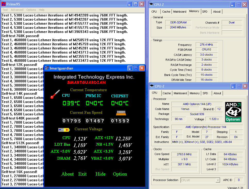 Corsair TWINX2048-4400PRO (2x 1024 MB)
