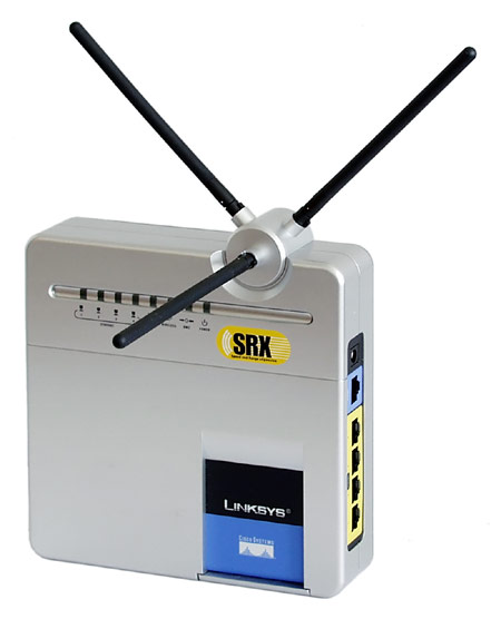 Linksys WRT54GX a WPC54GX: technologie SRX a MIMO v akci