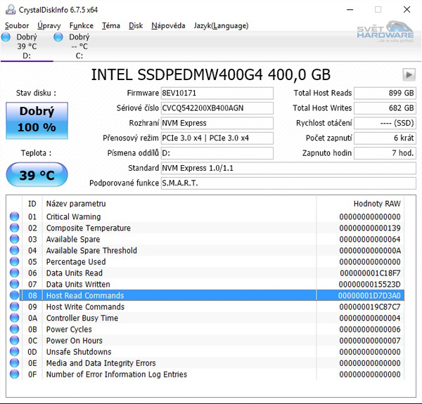 Intel SSD 750: 4,7 GB/s v zapojení RAID 0