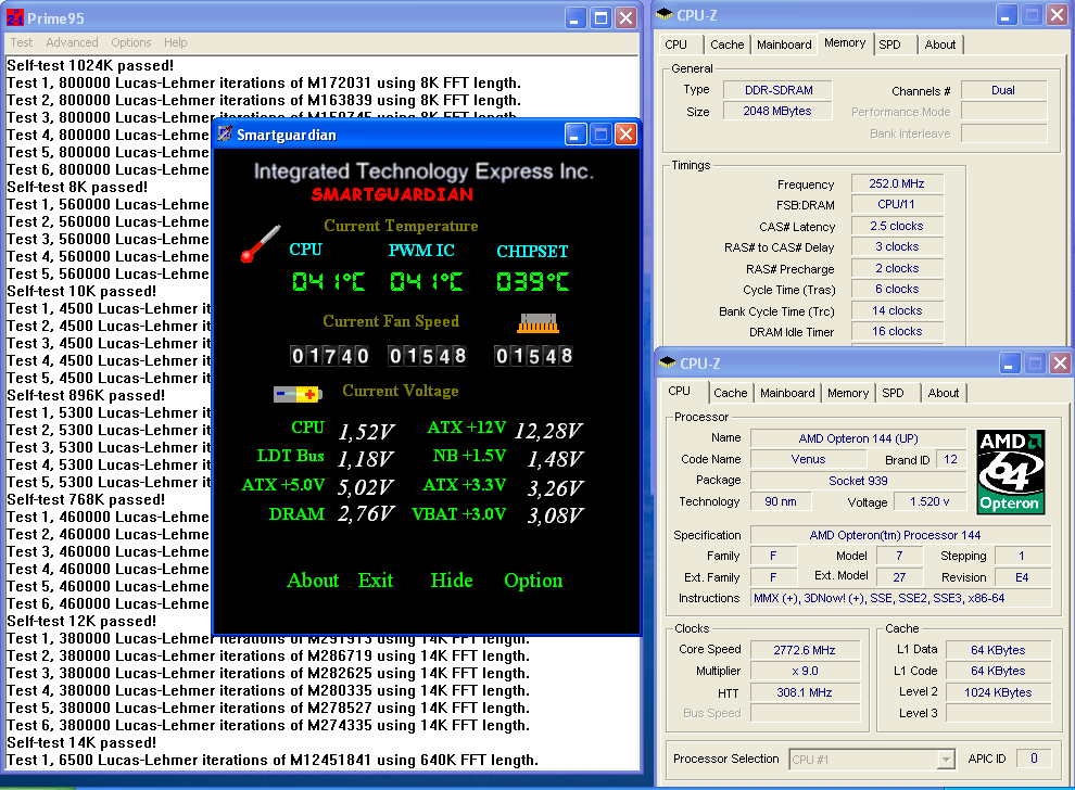 Corsair TWINX2048-4400PRO (2x 1024 MB)