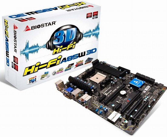 Biostar si připravil základní desku Hi-Fi A85W 3D pro APU